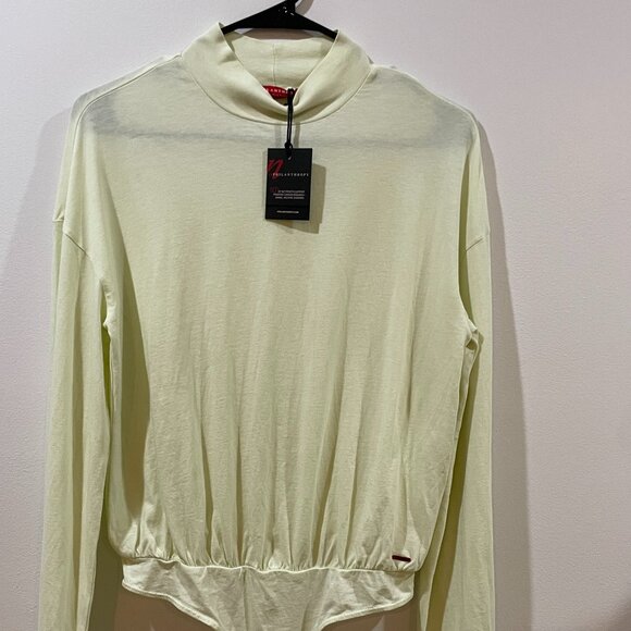 n :PHILANTHROPY Emmie Long Sleeve Crew Neck Chartreuse Bodysuit NWT Size Small - Picture 3 of 7